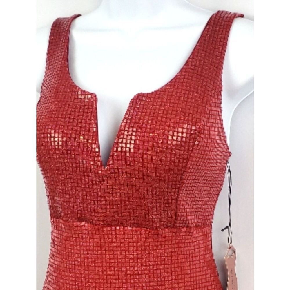 HAUTE MONDE Red Sequined Dress
